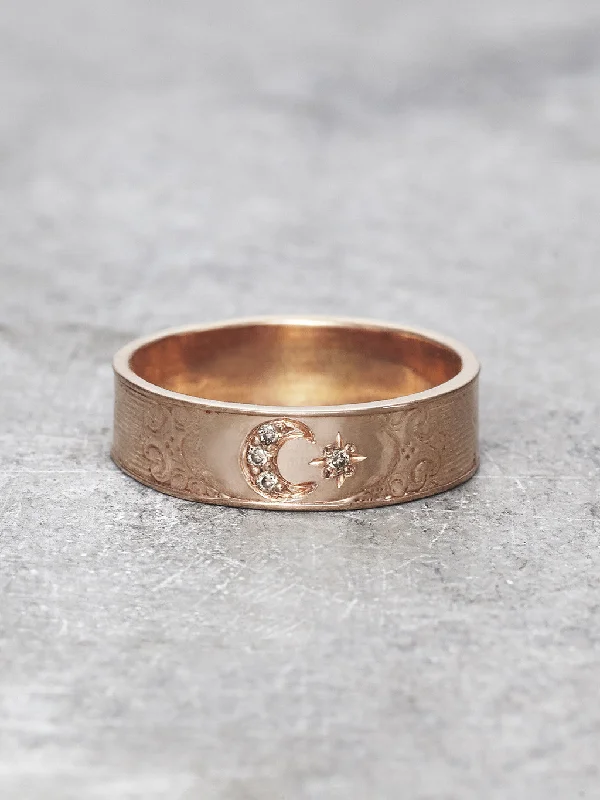 14K Moon Goddess Ring