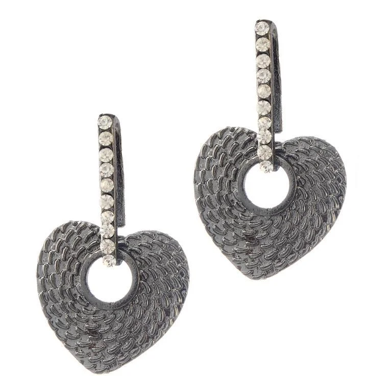 The99jewel Rhodium Plated Stone Dangler Earrings - 1306610