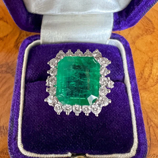 Vintage Emerald & Diamond Ring, 6.50ct.