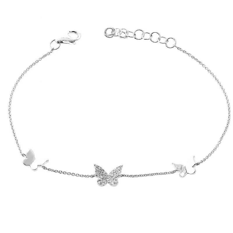 14K GOLD DIAMOND BELINDA BUTTERFLY BRACELET