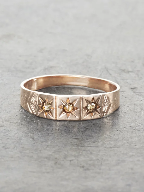 Gypsy Star Champagne Diamond Band