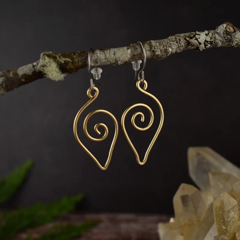 Swirly Brass Earrings | Limited Edition