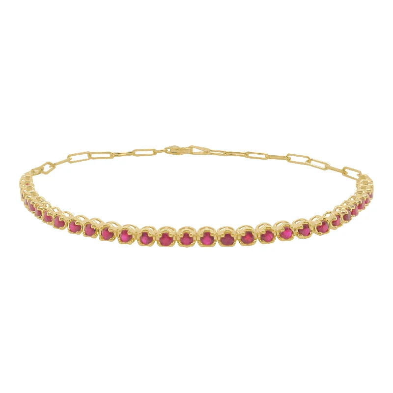 14K GOLD RUBY ADDISON BRACELET