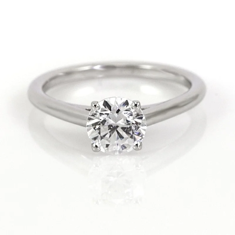 Mark Patterson Platinum 4-Prong Solitaire Semi-Mount Engagement Ring (Setting Only)