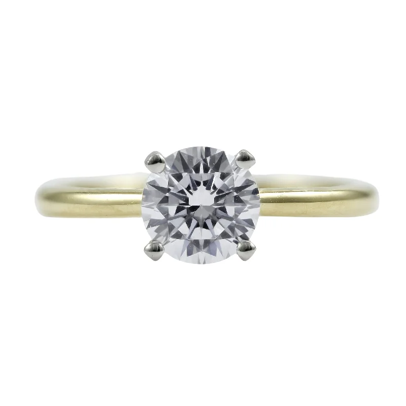 18K YELLOW GOLD NEW AIRE 4-PRONG SOLITAIRE ENGAGEMENT RING (SETTING ONLY)