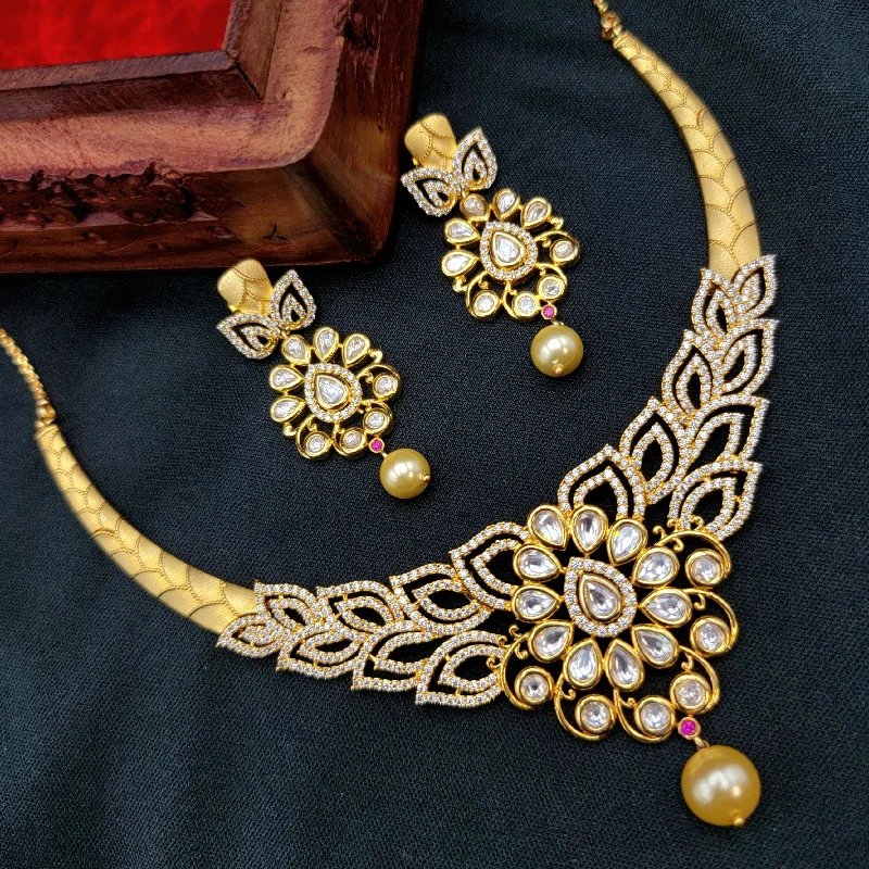 Statement Kundan AD Zircon Necklace Set