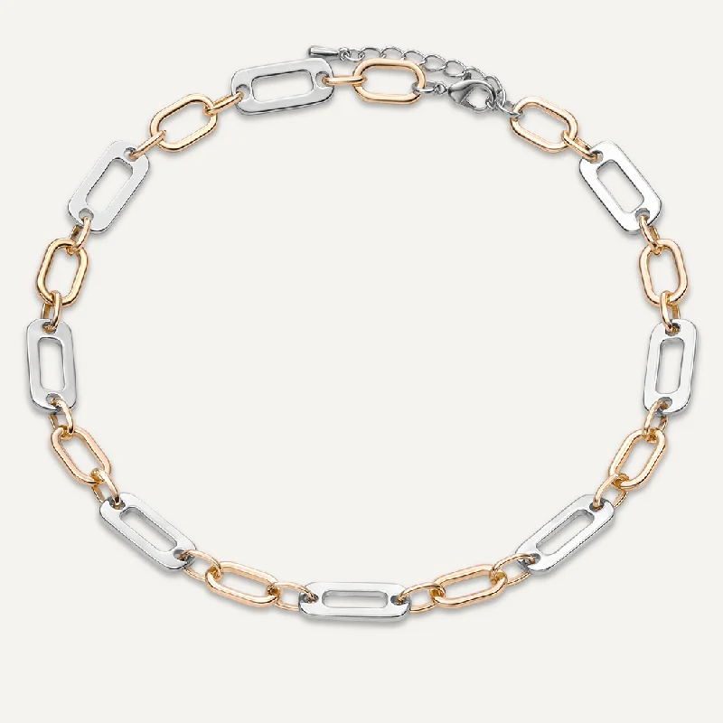 Alesha Contemporary Necklace In Silver & Gold-Tone