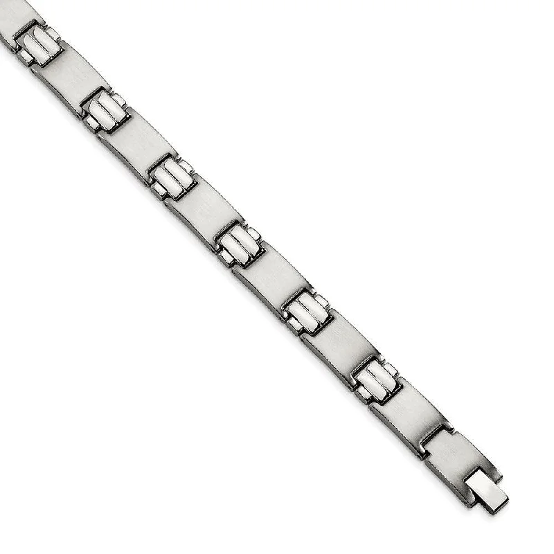 Stainless Steel Brushed and Polished 8.5in Bracelet