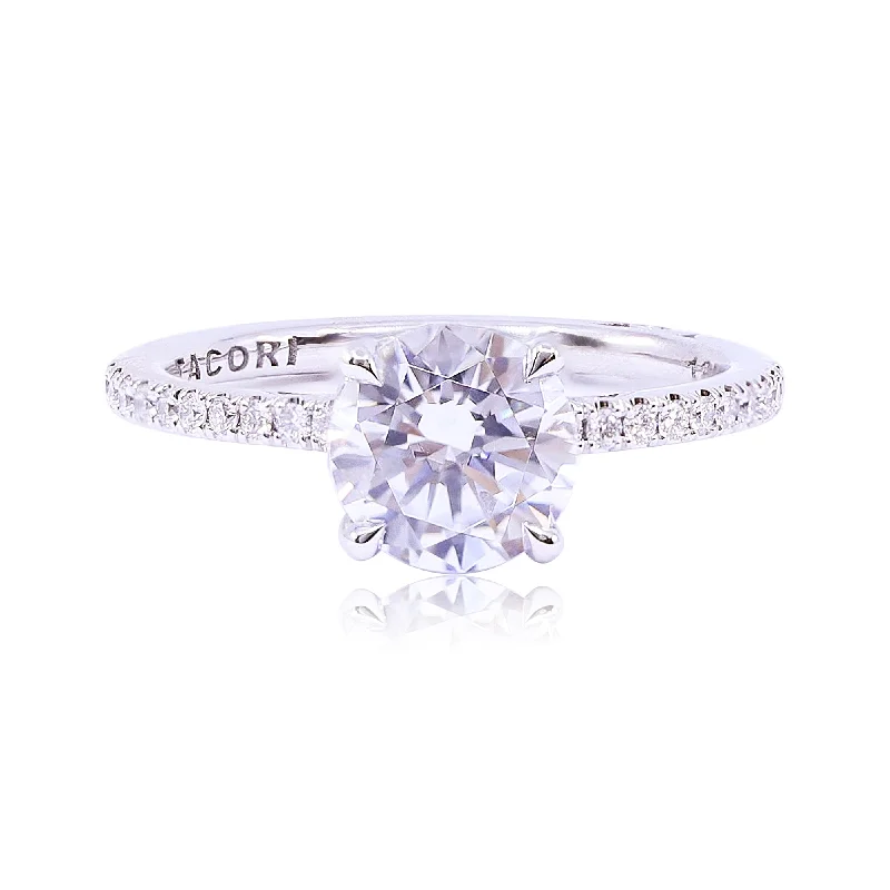 SIMPLY TACORI 18K WHITE GOLD DIAMOND ENGAGEMENT RING - SETTING ONLY