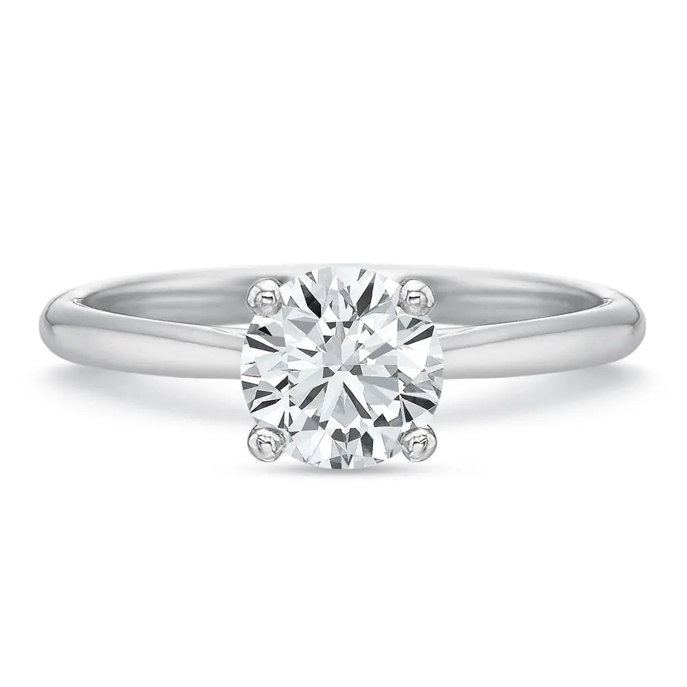 PRECISION SET 14K WHITE GOLD NEW AIRE SOLITAIRE ENGAGEMENT RING MOUNTING (SETTING ONLY)