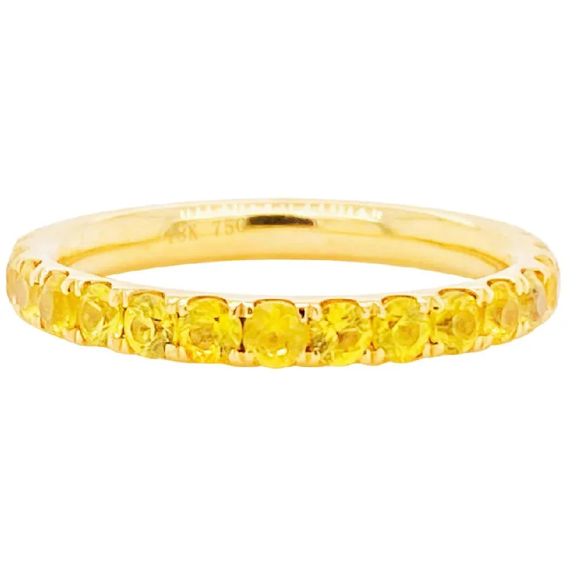 Yellow Sapphire Eternity Ring