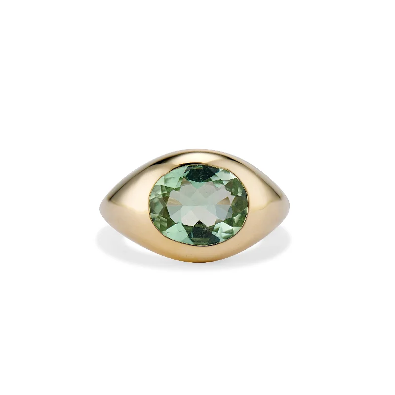 Mint Green Tourmaline Bubble Ring