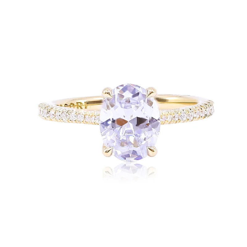 SIMPLY TACORI 18K YELLOW GOLD DIAMOND ENGAGEMENT RING - SETTING ONLY