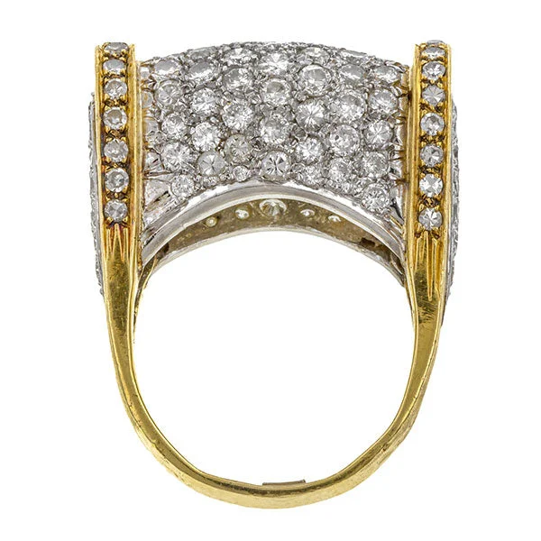 Retro Pave Set Diamond Ring