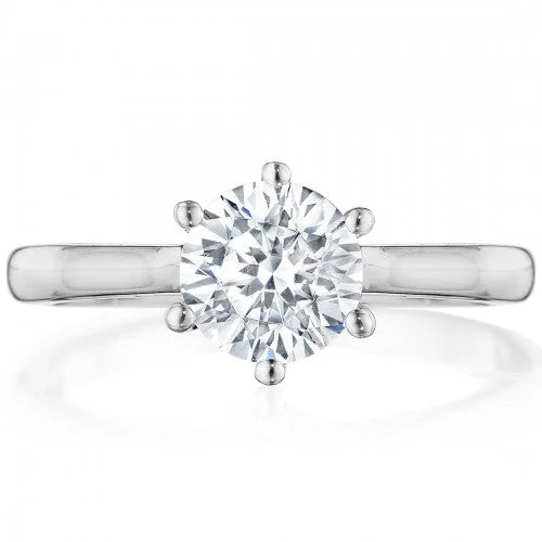 14K White Gold 6-Prong Solitaire Engagement Ring (Setting Only)