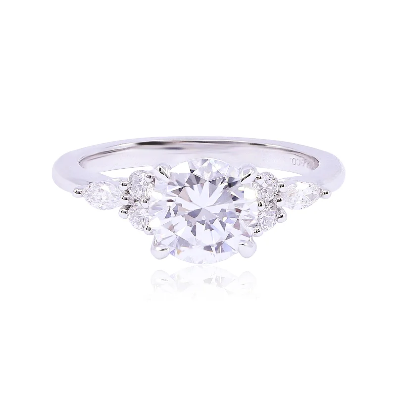 GABRIEL & CO. 14K WHITE GOLD CONTEMPORARY COLLECTION DIAMOND ENGAGEMENT RING - SETTING ONLY