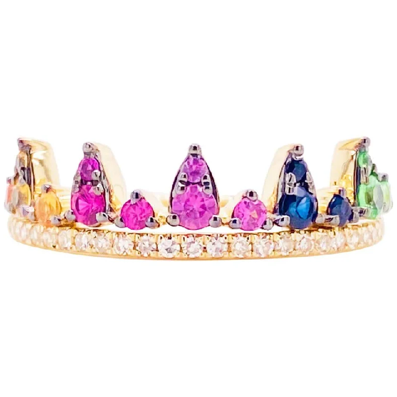 Rainbow Crown Ring