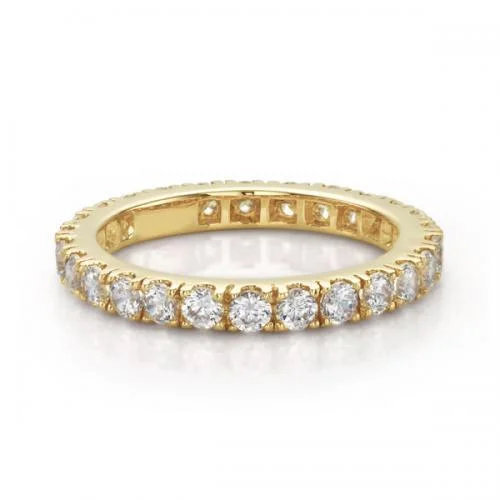 All-rounder eternity band with 1.56 carats* of diamond simulants in 14 carat yellow gold