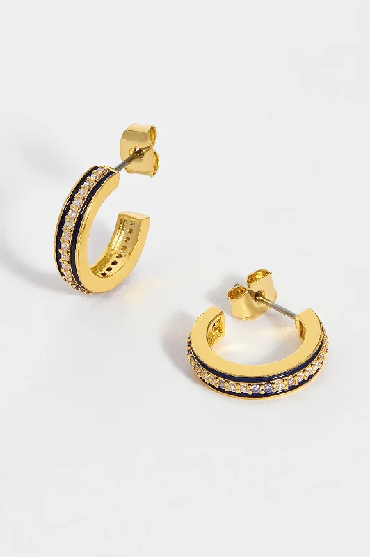 Enamel CZ Hoops