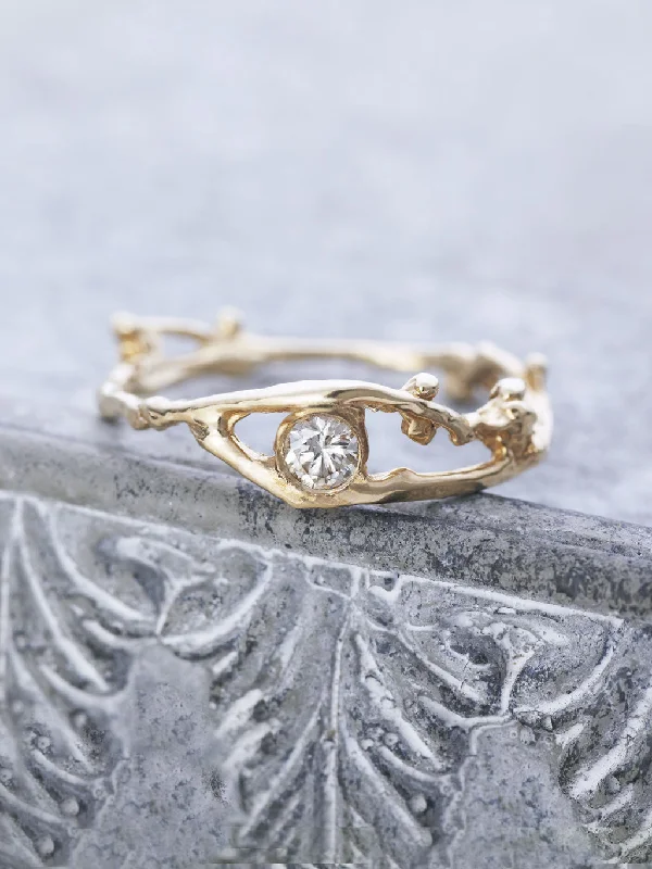 14K Fairy Diamond Branch Ring