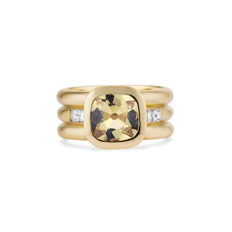 Old Mine Cut Citrine Miro Sloane Ring