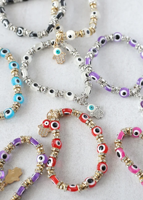 Hamsa Hand + Evil Eye Bracelet