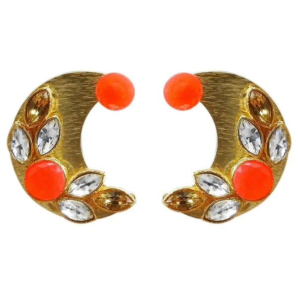 Kriaa Resin Stone Gold Plated Stud Earring - 1311406A