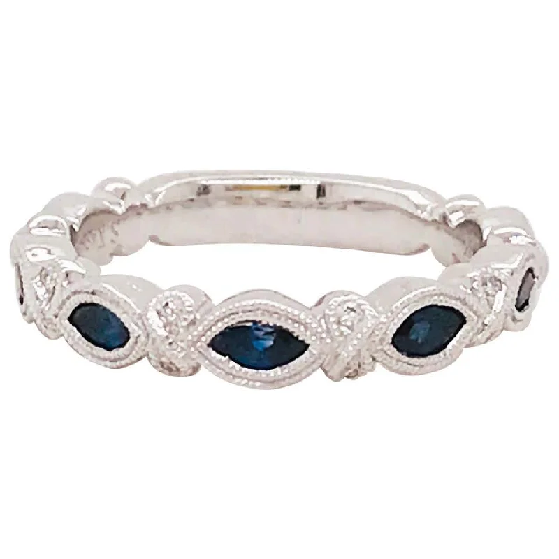 Sapphire Diamond Stackable Ring