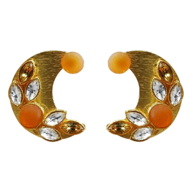 Kriaa Resin Stone Gold Plated Stud Earring - 1311406F