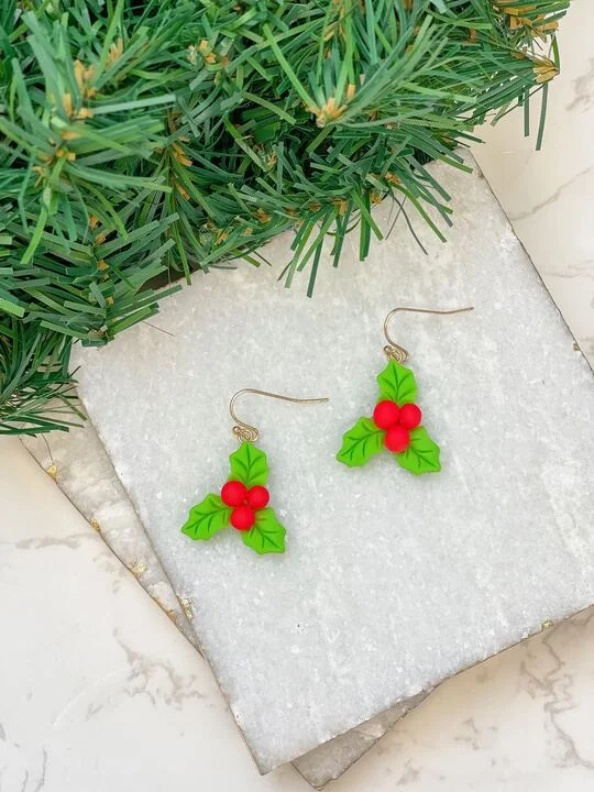 Holly Clay Dangle Earrings